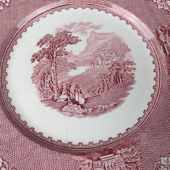 Set of 2 Jenny Lind 1795 redware 10 inch plates - Picture 5 of 9